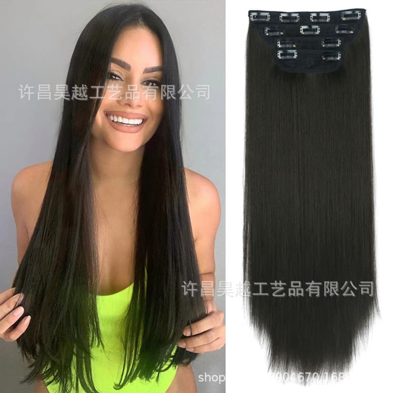 European and American Export Hair Extension Reissue Set Four-Piece Long Straight Hair Extension Cross-border