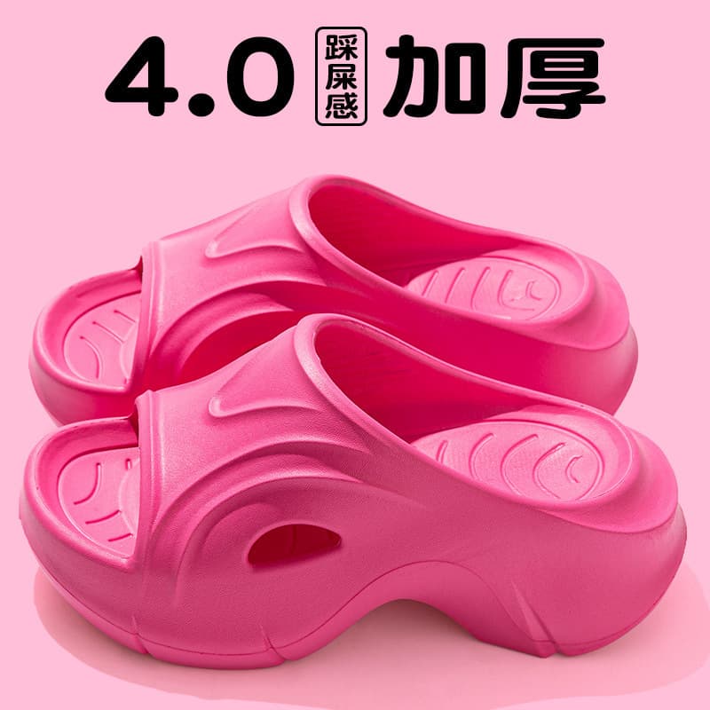 Women's High Heel Platform Sandals Summer Outdoor Slippers, Wedge Beach Shoes, Chunky Heel Casual Slides