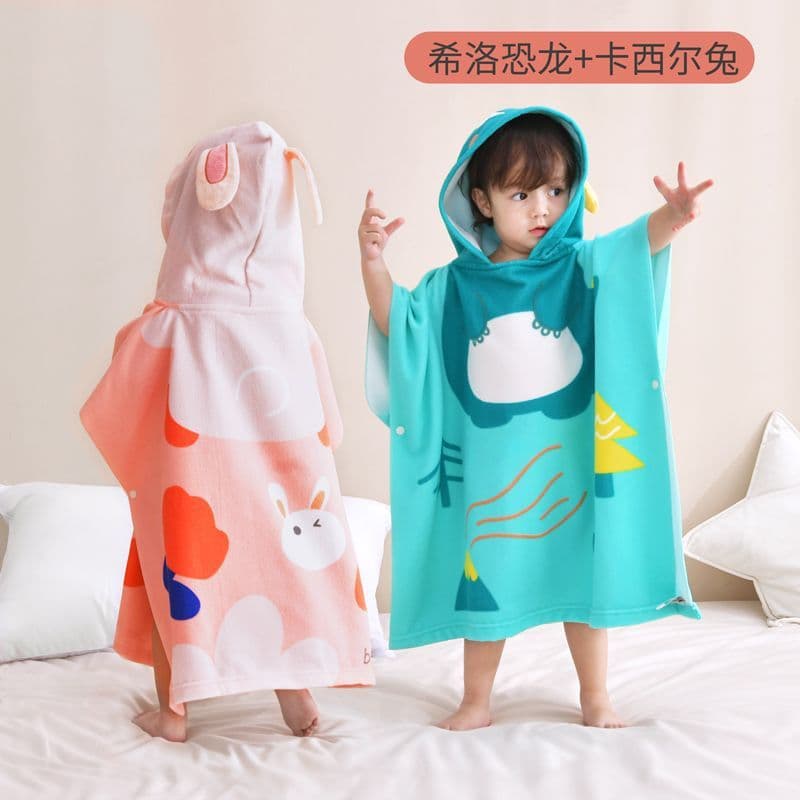 Baby and child bath towel hooded cape bathrobe for girls and boys large wearable baby swimming bath towel wrap quick-drying