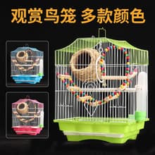 Large Luxury Parrot Bird Cage for Home, New Small Size for Budgie, Zebra Finch, Lovebird, Peony Parrot