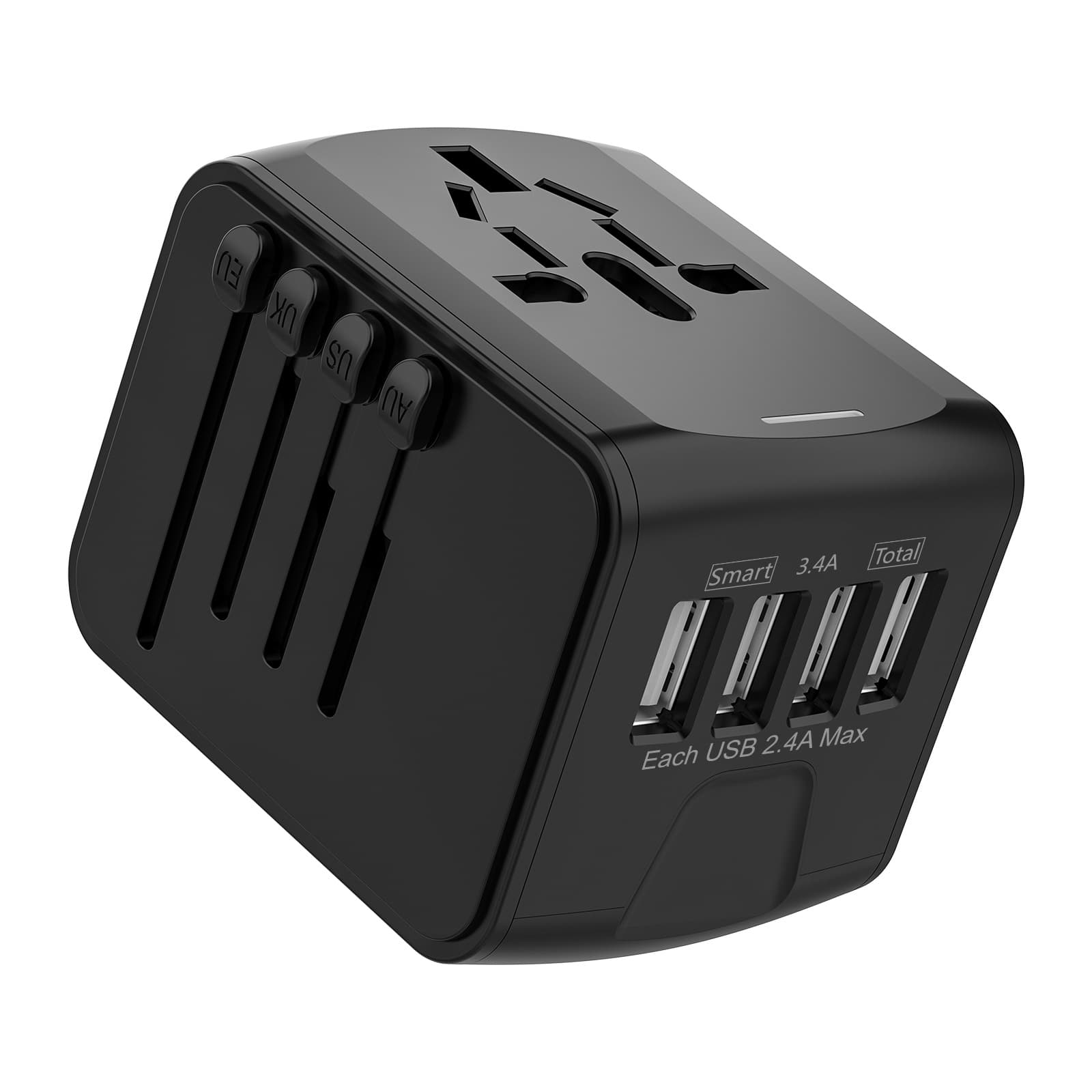 Travel Multi-functional Charger 199 Converter 4USB Charging Base for AU, UK, EU, US Standards Charging Station