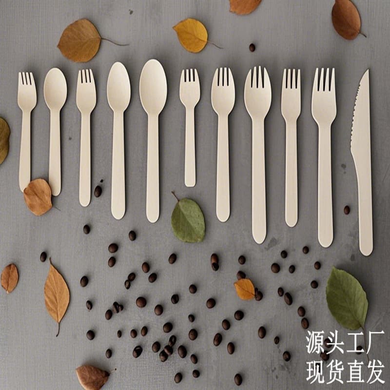 Source Factory Wholesale Disposable Birch Tableware Knife, Fork and Spoon Hotel Catering Cafe Custom Export Quality