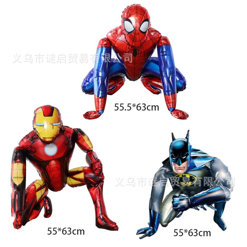 3D children's birthday cake decoration ornaments small Spider-Man Iron Man Batman birthday dress