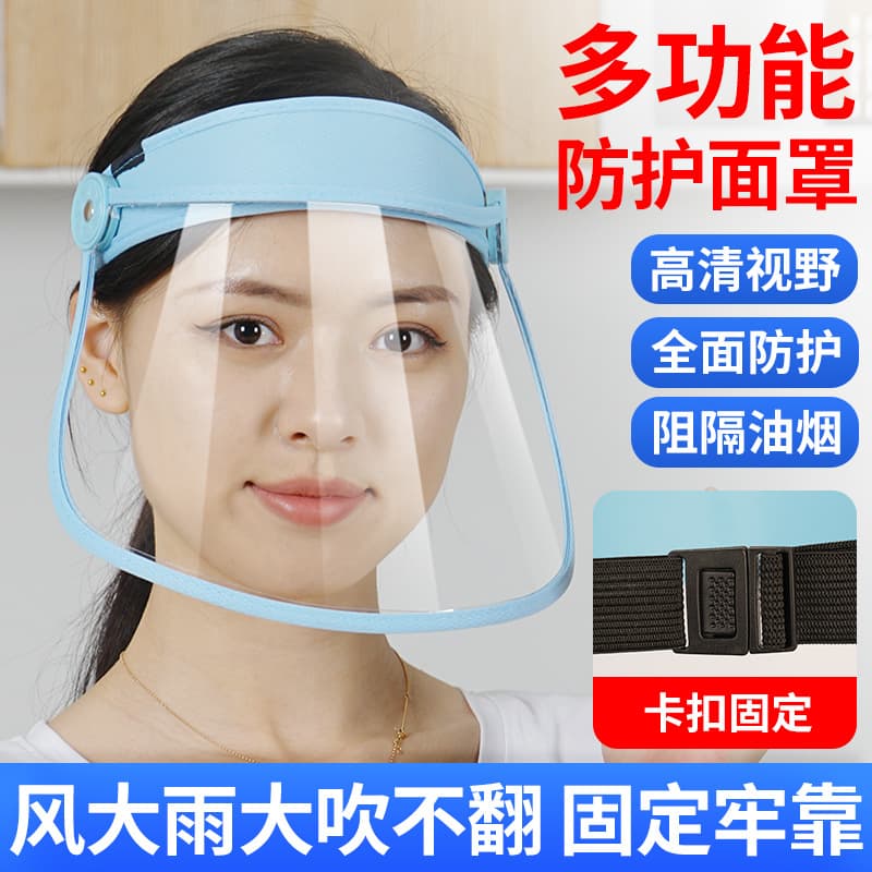 Protective Face Shield for Cutting, Grinding, Oil Fume, Rain, Splash, Impact, and Pesticide Application, Full Face Transparent