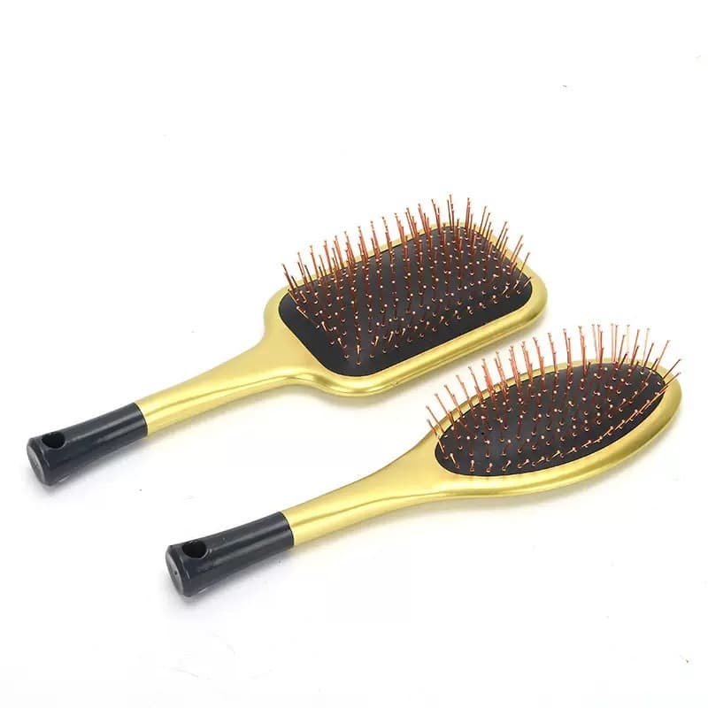 Cushion Comb Air Cushion Gold Spray Paint Electroplated Massage Comb Styling Detangling Comb Large Board Comb Home Hairdressing Comb Steel Pin Comb