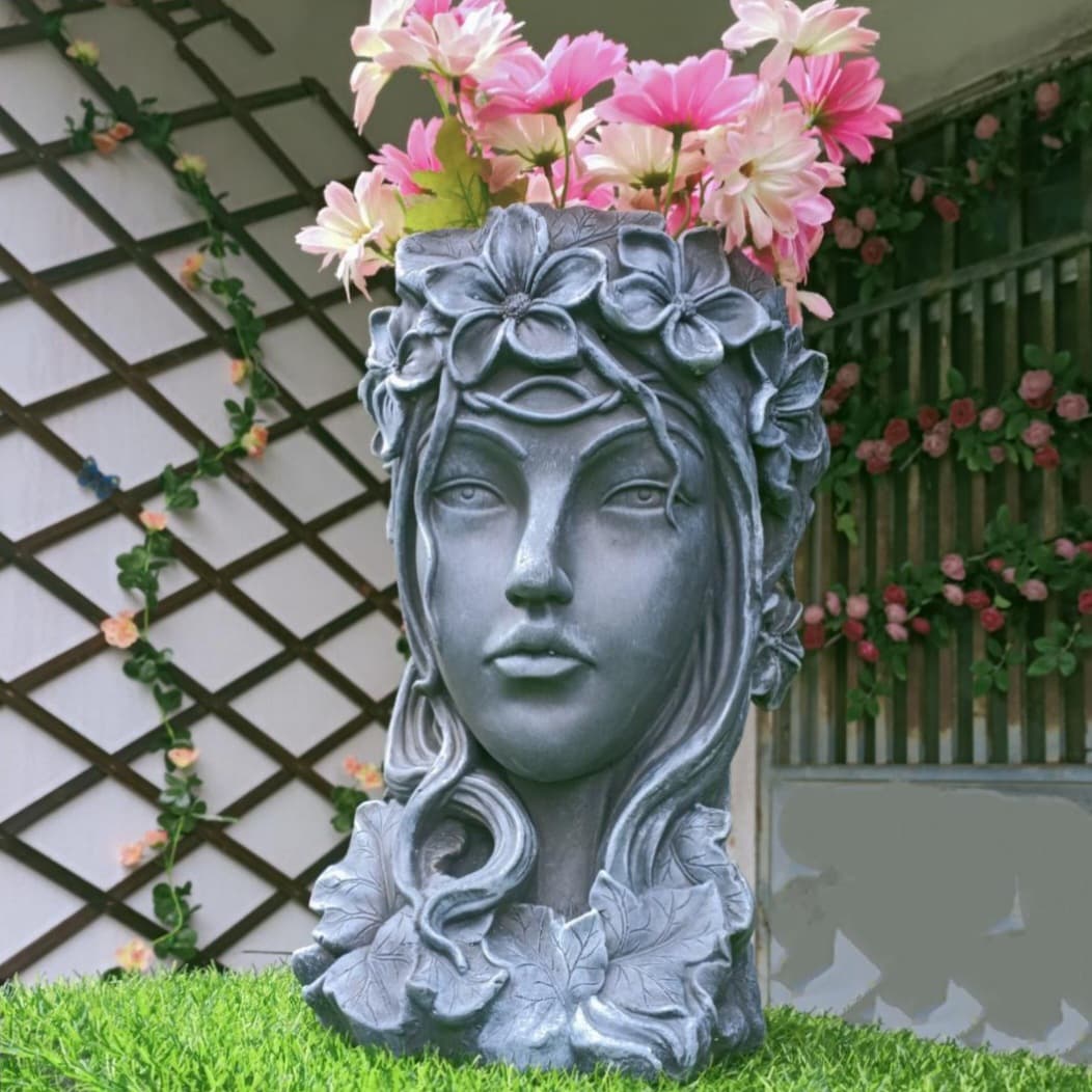 Classical European goddess flower vat, creative succulent resin flower pot, Amazon crafts, courtyard garden landscaping ornaments