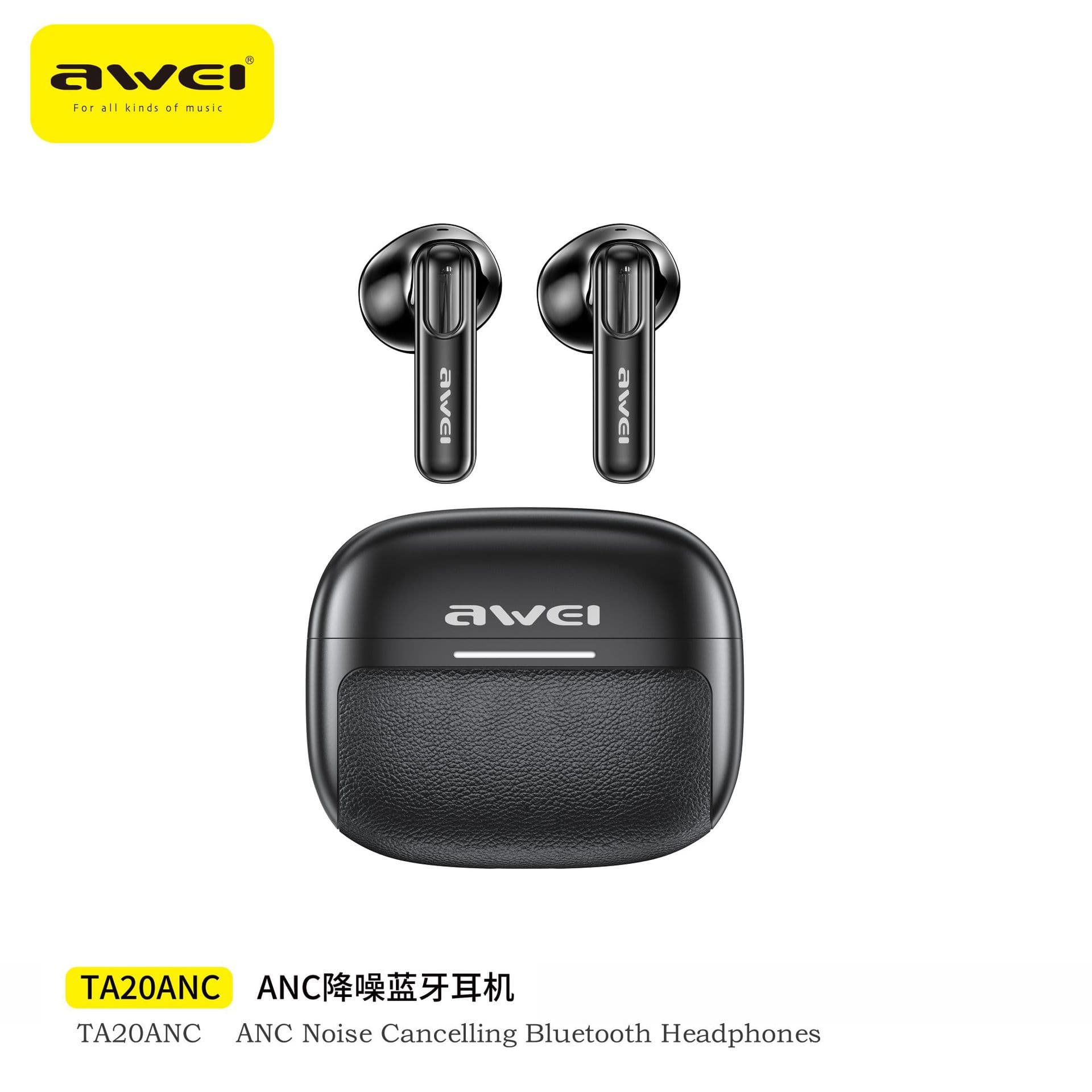 Awei Bluetooth Earbuds 2026 New Wireless 6-Mic Hybrid Feed Call Noise Cancellation Long Battery Life Huaqiangbei Cross-Border Earbuds