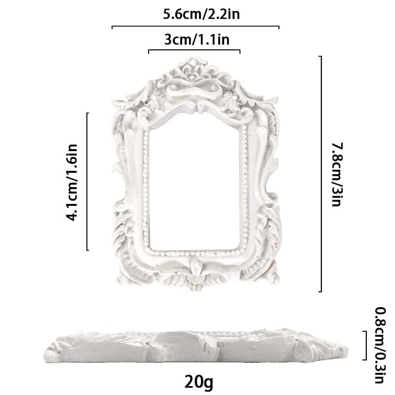 European DIY Phone Case Mini Photo Frame Badge Display Frame Dollhouse Scene Miniature Model Accessories Picture Frame