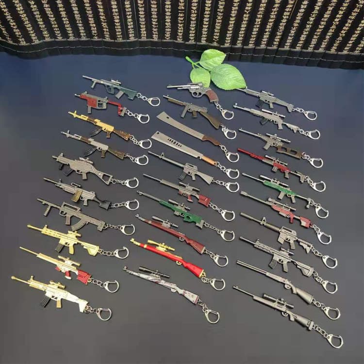 PUBG Battle Royale Game Weapon Model 98K Sniper Rifle Metal Keychain Pendant