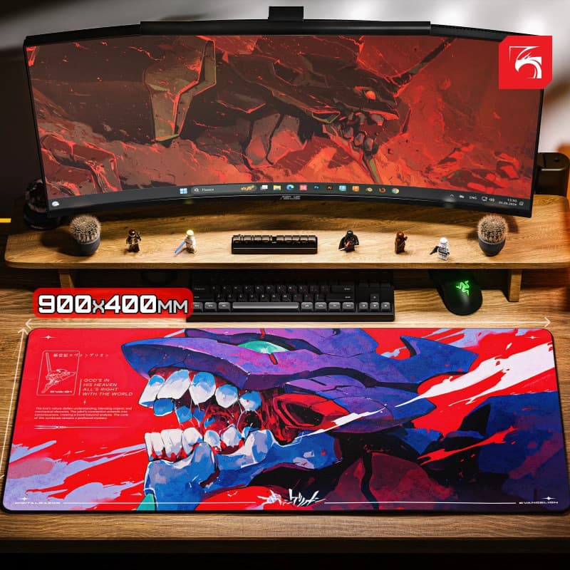 Animation trendy street floor mats, home gaming tables, non-slip, water-absorbent table mats, dirt-resistant and wear-resistant mouse pads, insulation pads