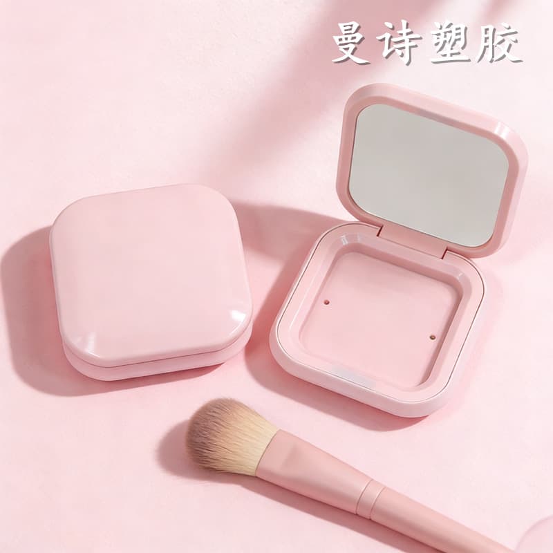 New Kiko same style powder box, blush box, high-gloss contouring box with mirror, plastic empty box, packaging material, cosmetics container
