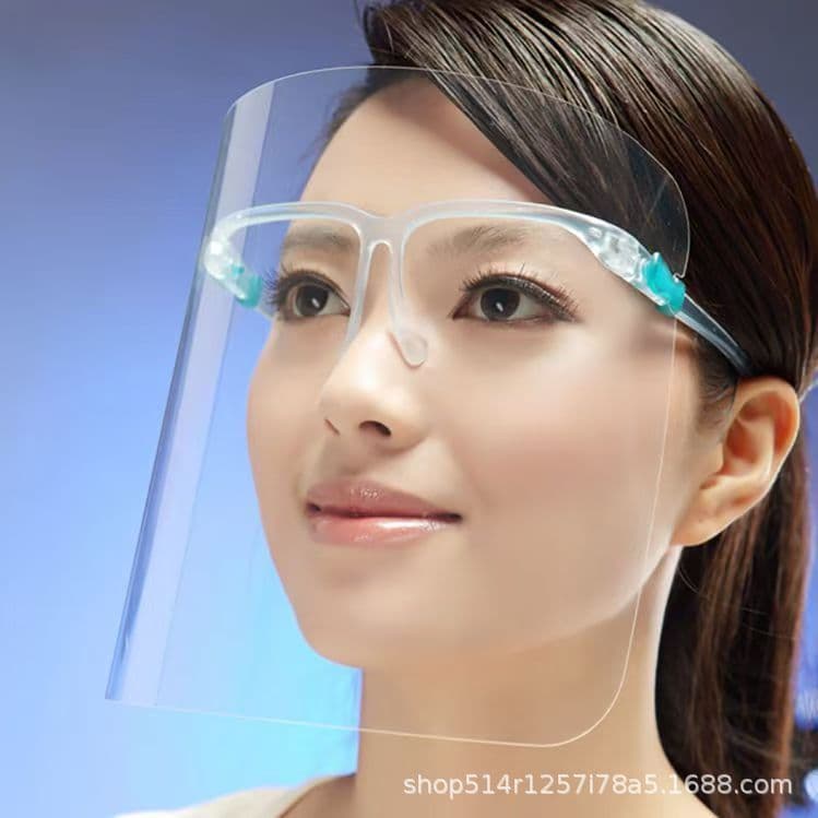 Glasses-style anti-grease smoke anti-oil splash face shield unisex kitchen cooking high-definition anti-fog visible mask wholesale