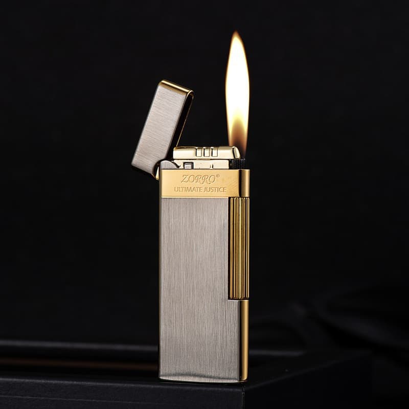 ZORRO ZC10 Slim Refillable Color-Coded Side-Strike 6mm Brass Lighter Portable Home Use