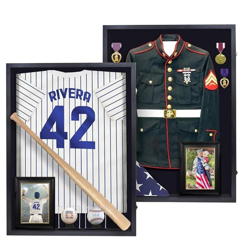 Amazon Large Baseball and Soccer Jersey Frames, Wall Hanging Display Frames, Veterans Clothing