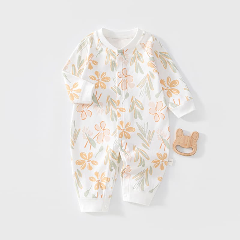 Baby Onesie Pure Cotton Newborn Infant Romper Crawling Suit Spring Autumn Seamless Base Layer Underwear Sleepwear Outfit