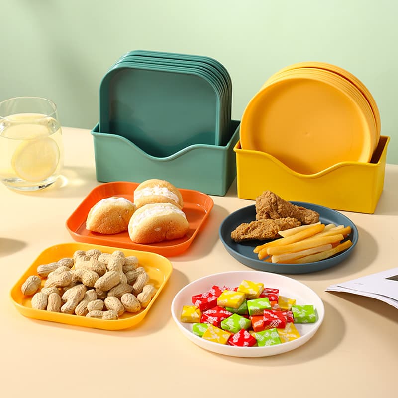 Bone plate for discarding bones, household 6-inch small dish, pickle dish, plastic snack and cake dish, table garbage plate