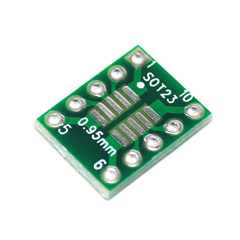 Risym MSOP10 SOT23 UAMX SMD to DIP Adapter Board, 0.5/0.95mm Pitch, 10-Pack