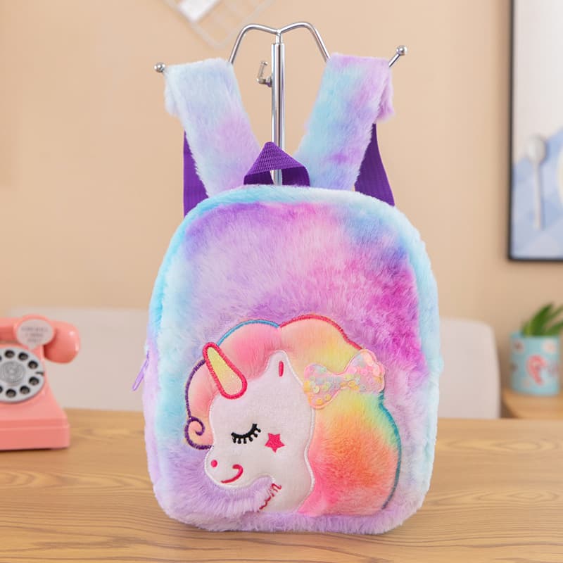 New Children's Plush Bags, Kindergarten Backpacks, Cartoon Cute Double Shoulder Backpacks, Foreign Trade Trendy Doll Bags