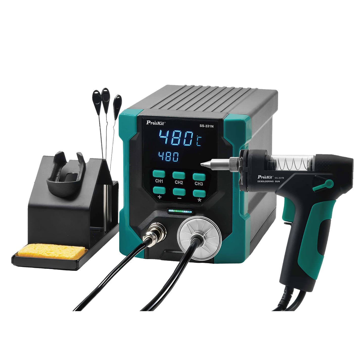 Pro'sKit SS-331H Digital Display Electric Desoldering Pump Automatic Desoldering Gun Heating Repair Tool