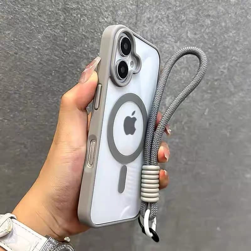 Transparent Acrylic Case for iPhone 17 Pro Max, iPhone 16/15 with Lanyard and Magnetic, Minimalist New