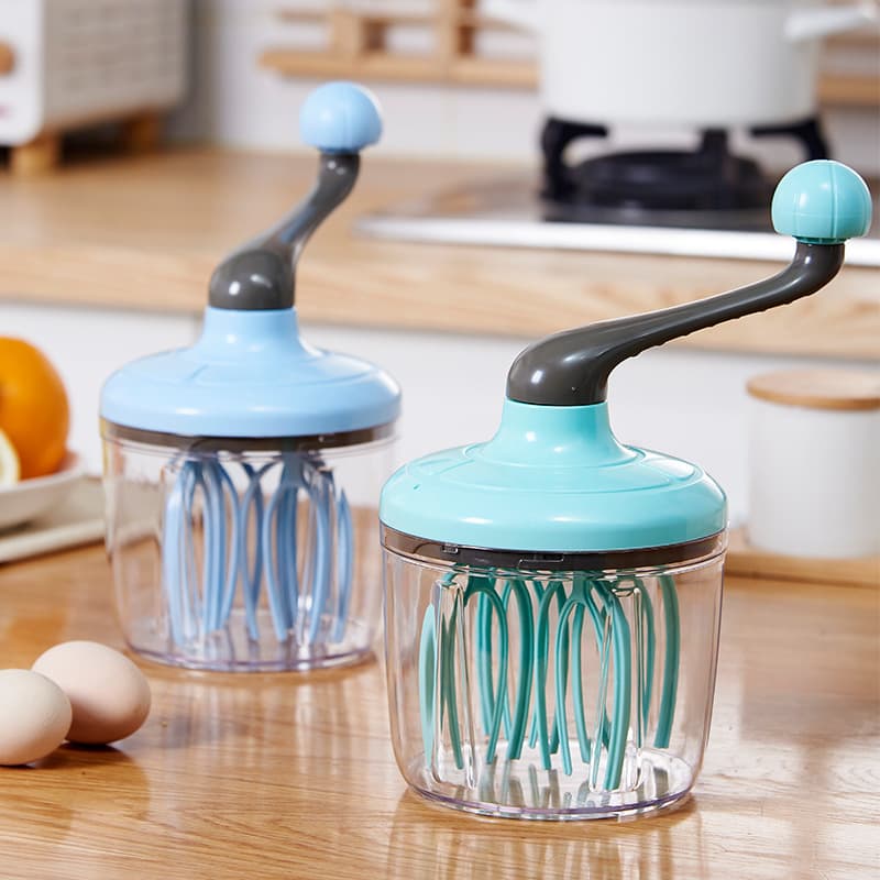 Home Baking Hand Whisk - Semi-Automatic Manual Egg Beater for Cake Cream Mixing and Egg White Foaming