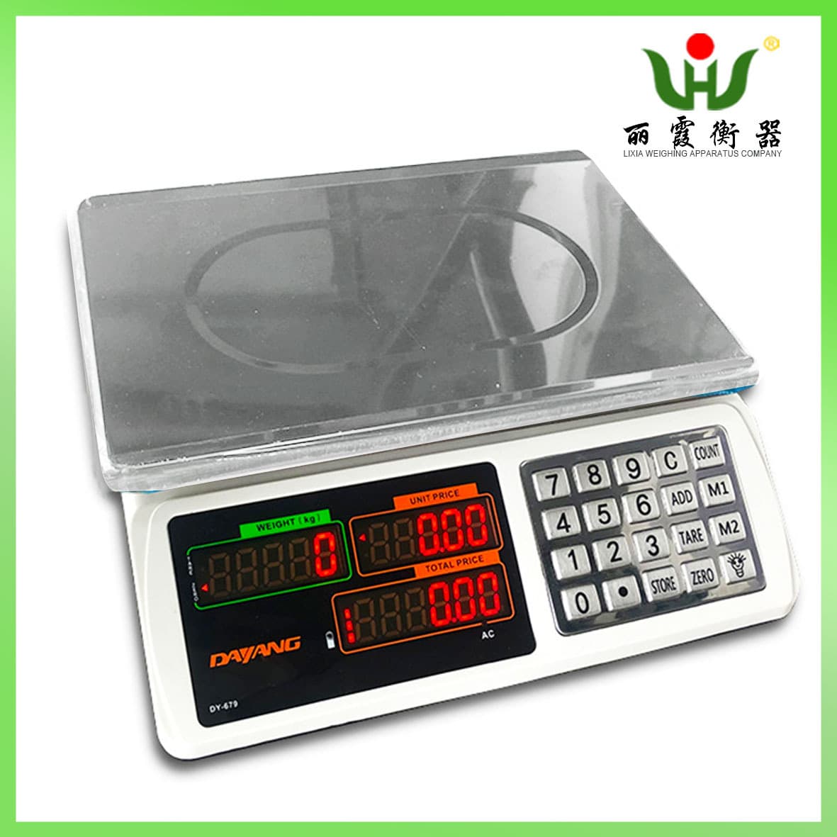 Battery/DC Dual-Power Electronic Scale, Dual-Sided Digital Screen, Steel Keys, Portable Small Table Scale, 40kg Pricing Scale for Market and Grocery Shopping, Cross-Border
