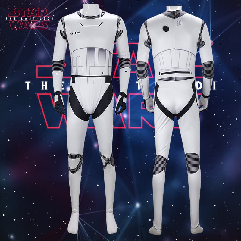 Adult White Soldier Star Wars Movie Character Cos Costume Halloween Cosplay Costume Children's Jumpsuit