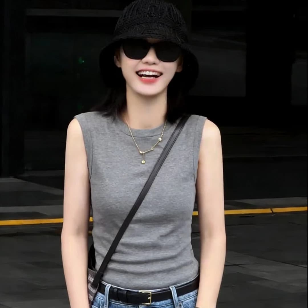 2026 New Anti-Flash Camisole for Women Spring Summer Racerback Vest Slimming Sexy Inner Layer Top