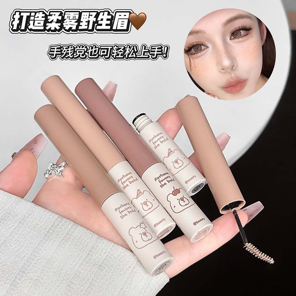 GreatAngel Misty Brown Bear Eyebrow Gel - Vivid Color, No Clumps, Soft Light Shade, Natural Even Coverage, Beginner-Friendly & Affordable