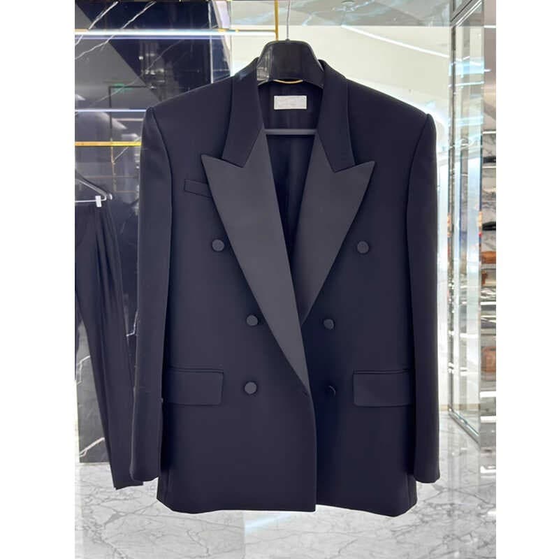 Elegant High-End Feel Blacksuit Jacket For Women Autumn/Winter 2024 New Casual Socialite Style Western-Style Top