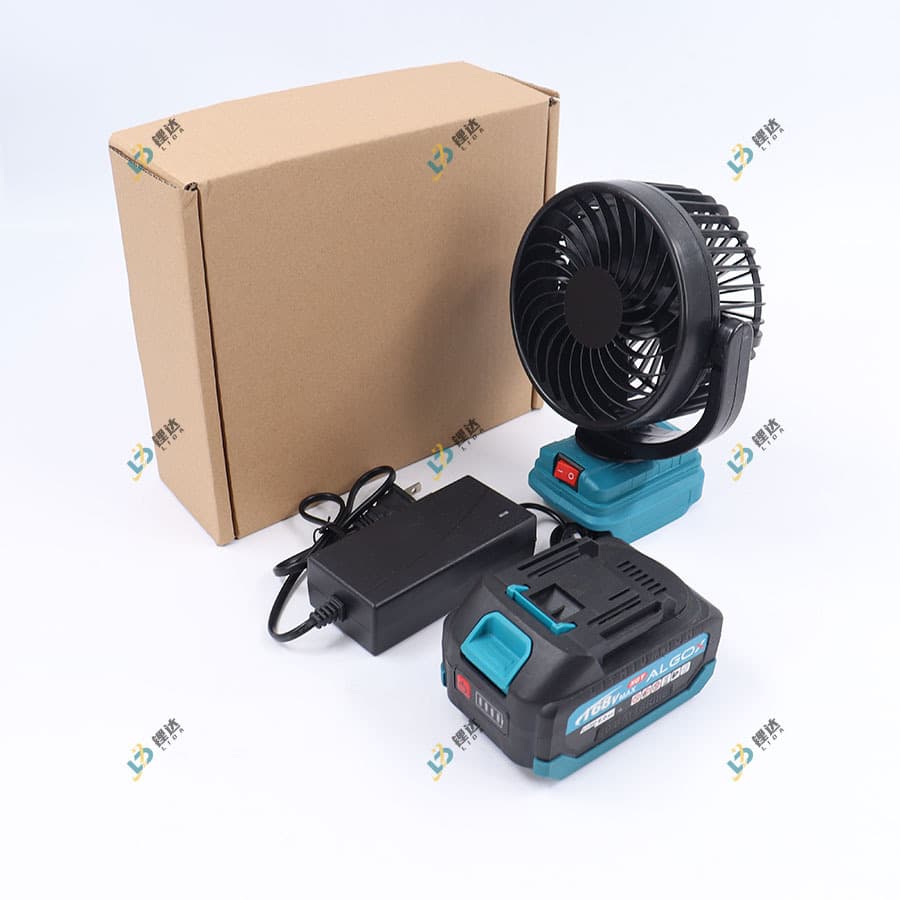 Portable Rechargeable Lithium Battery Fan for Camping, Outdoor, and Office Use