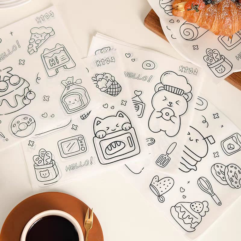 Cake oil paper, food-grade oil-absorbing paper, special oil-proof paper for baking, kraft-colored pastry paper, tray paper
