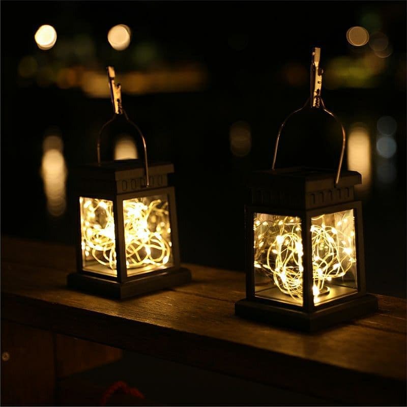 Solar garden lights, outdoor garden layout, waterproof night lights, balcony decorative lights, star candle lights, small palace lanterns