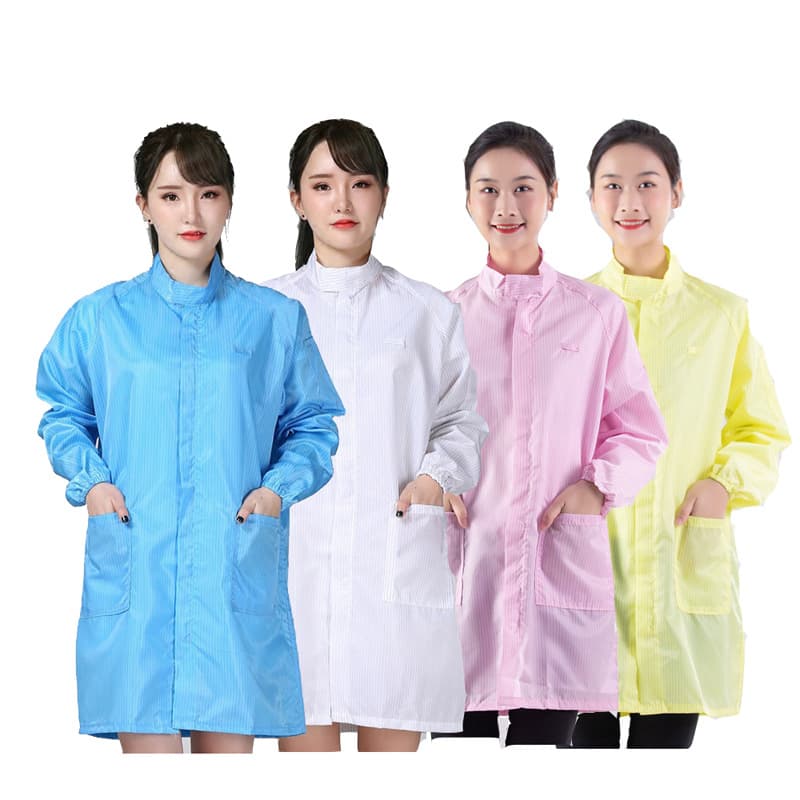Anti-Static Lab Coat with Stand-Up Collar, Cleanroom Suit for Men and Women, Zippered Static Jacket, Hooded Coat, Dust Protective Static Clothing