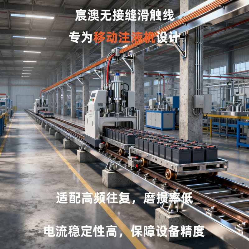Seamless sliding contact line mobile injection machine, resistant to electrolyte corrosion and leak-proof, capable of continuous injection.