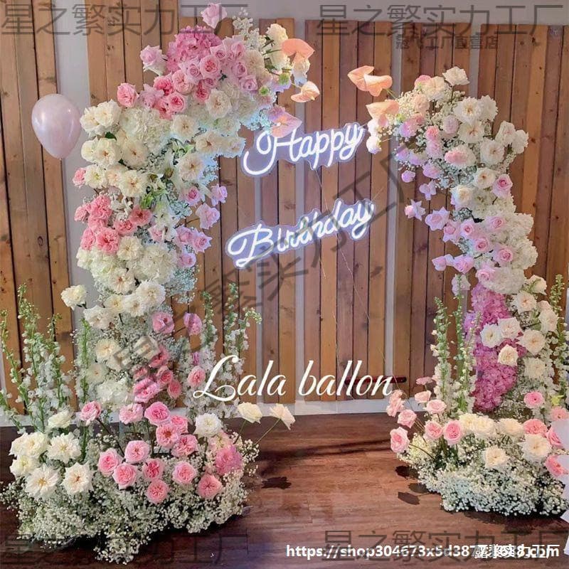 Wedding Decorative Horn Arch Frame, New Style Outer Corner Arch Door, Outdoor Floral Props, Ram Horn