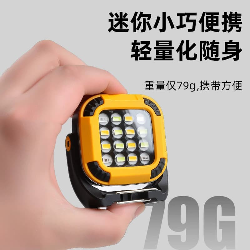 Cross-border All-Scenario Work Light with Multi-Angle Rotating Head, Strong Magnetic Suction, Courtyard Light, Outdoor Camping Light, Inspection Light