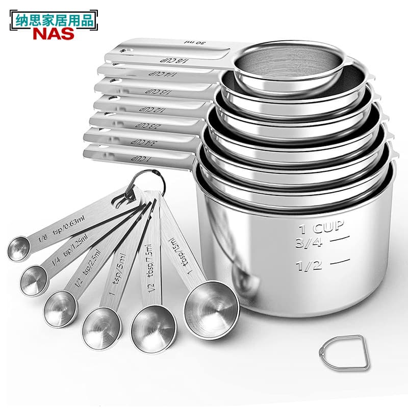 Stainless Steel Measuring Spoon and Cup Set, Baking Scale, Seasoning Measuring Tool