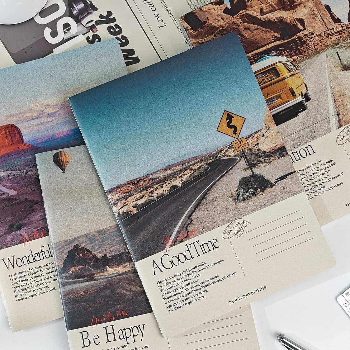 First product line book B5 horizontal line book ins style notebook homework book soft copy scenery high value book consultation