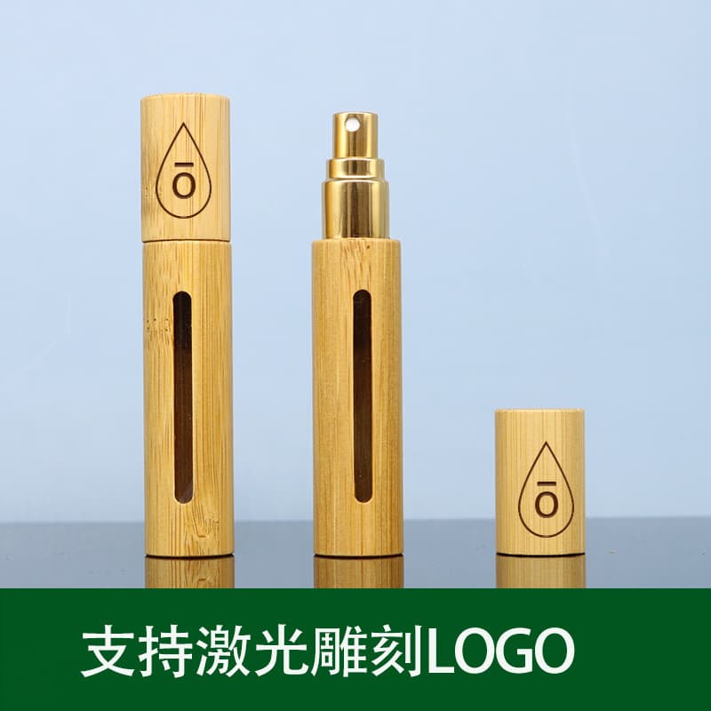 Factory wholesale 5ml/10ml bamboo spray bottles for perfume and essential oils, natural bamboo essential oil spray bottles