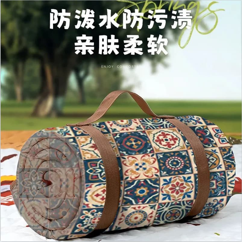 Picnic mat, moisture-proof mat, thickened summer outdoor camping beach spring outing waterproof mat, travel mat