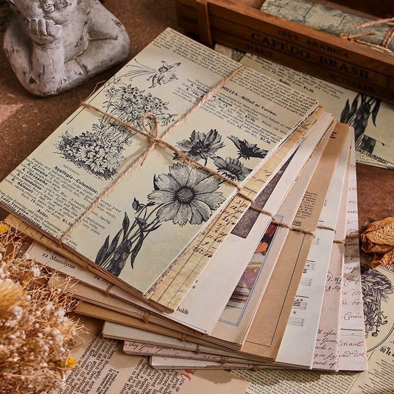 Retro Material Paper DIY Scrapbooking Base Paper 8 Styles VintageInspired Series by MoMo Brand Paper Cover NonPatented