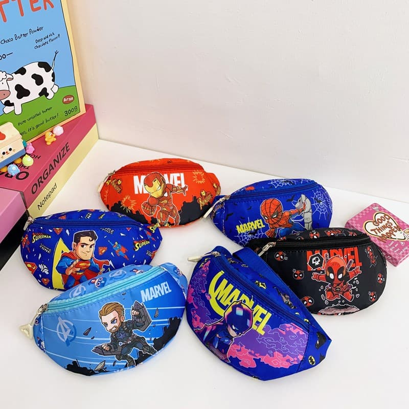 Children's bags, chest bags, cartoon printed shoulder bags, fashion accessories, waist bags, travel snacks for boys and girls, small cross-body backpacks