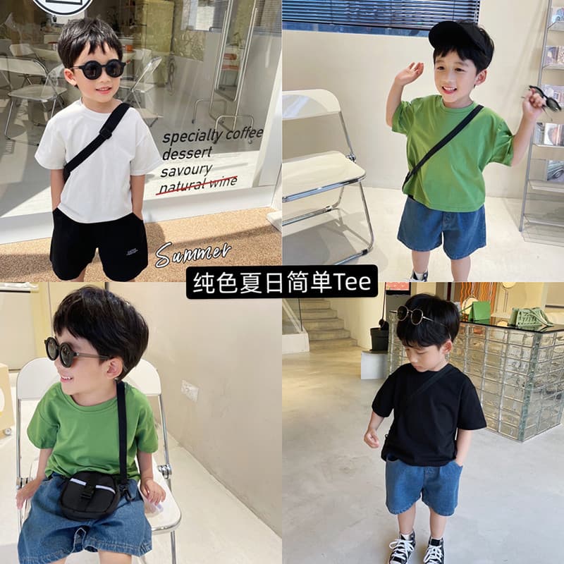 2024 Spring/Summer Children's Short Sleeve T-Shirt Cotton Half Sleeve Girls T-Shirt Boys Short Sleeve Kids Clothing Japanese Style Base Layer Short Sleeve