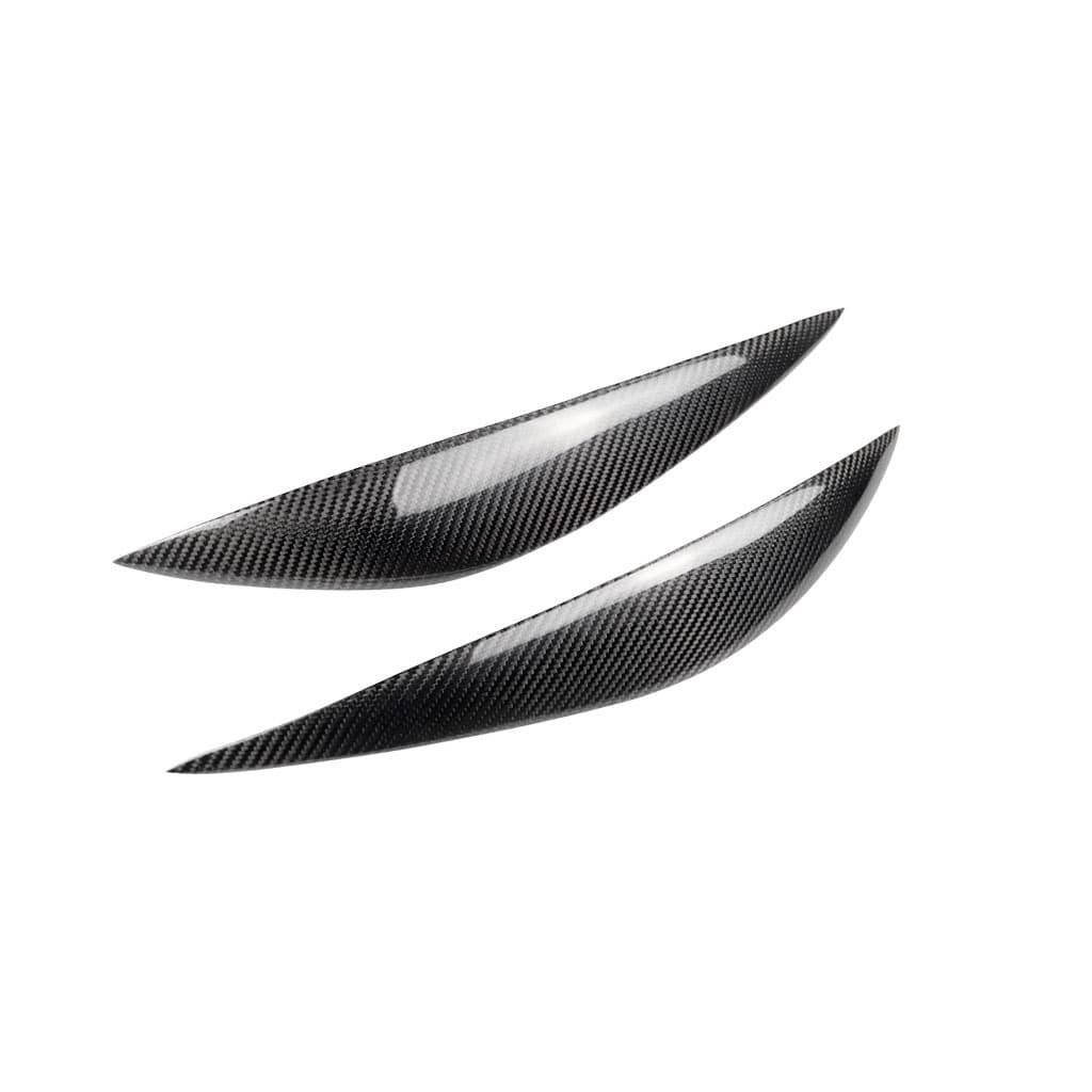 Suitable for Mercedes-Benz W204 old C Infiniti Q50 headlight eyebrow carbon fiber car headlight eyebrow eyelash modification decoration
