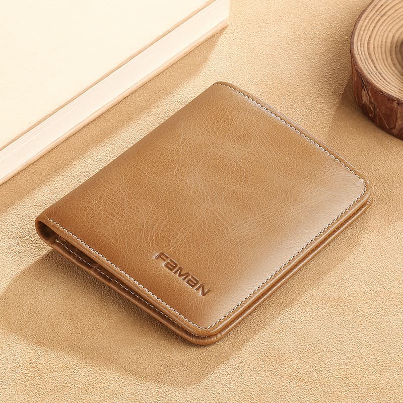 Factory Direct Ultra-Thin Men's Genuine Leather Wallet Minimalist Mini Summer Top Choice Top Layer Cowhide Hot Selling Men's Wallet