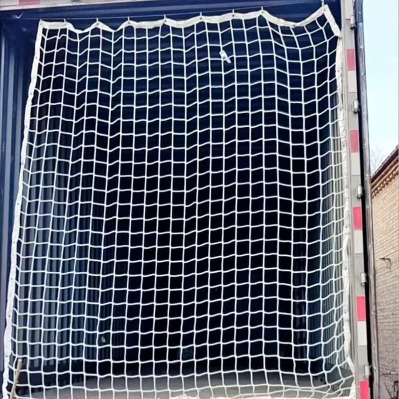 Container net for 20ft flat rack and 40ft high cube containers, protective net to prevent cargo falling, isolation net for cargo securing