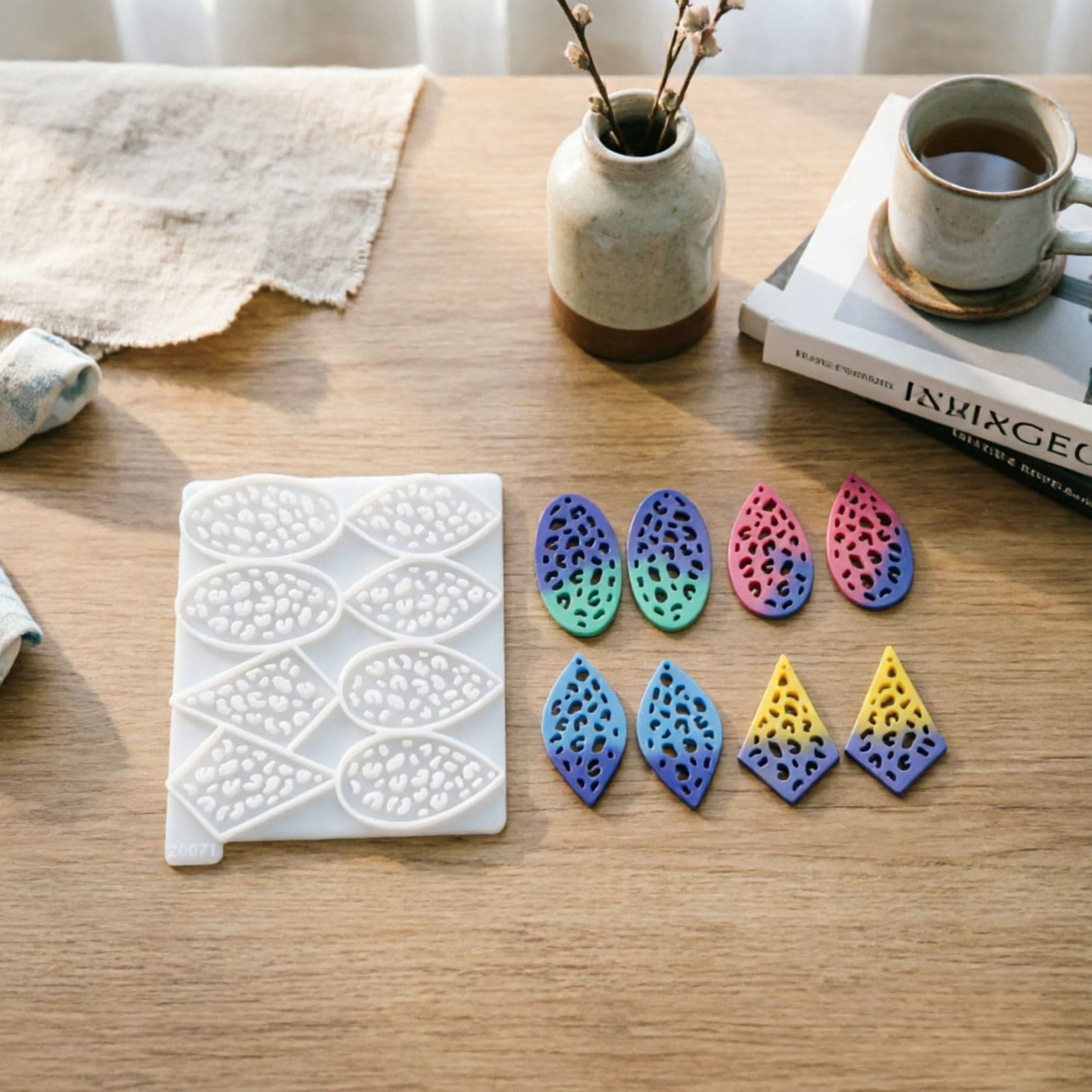 Z0071 Geometric Hollow Earring Mold Silicone Mold Decoration DIY Silicone Mold