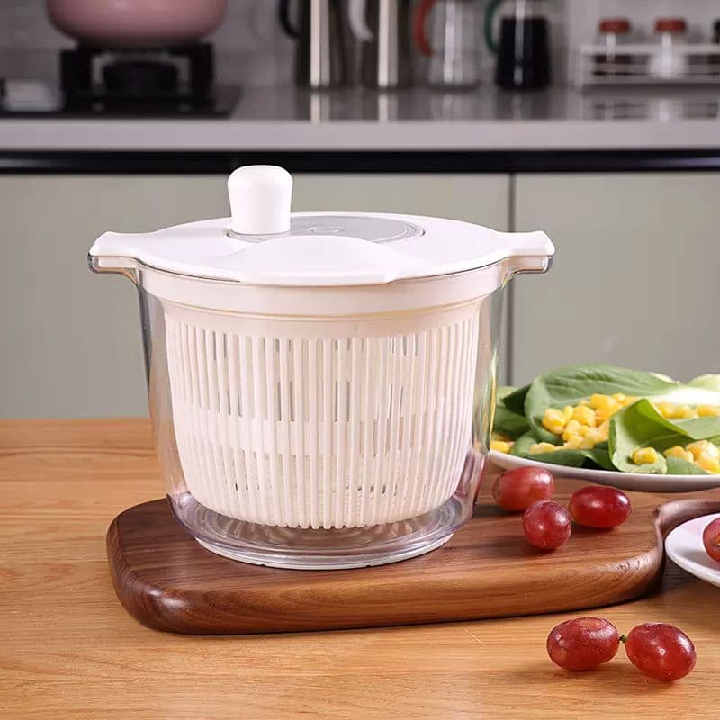 Kitchen Salad Vegetable Tool Dehydrator Household Vegetable Washing Bowl Fruit Spinner Hand-cranked Water Remover
