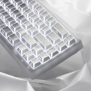 XVX Carbon Texture Shadow Jelly Keycaps OEM Side-Printed Translucent Magnetic Switch Mechanical Keyboard Keycaps ev63 Carbon Fiber Pattern